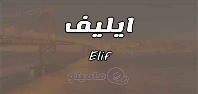 معنى اسم إيليف Elif وأسرار شخصيته ماميتو